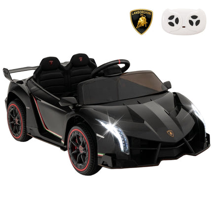 Costzon Pink Lamborghini Ride on Car, 12V Battery Powered 4WD Lambo Kids Car with Remote Control