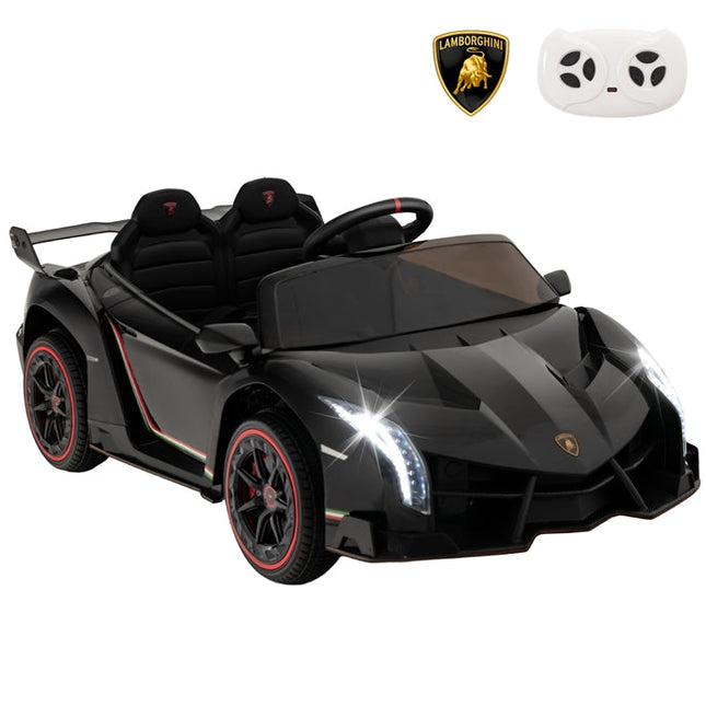 Costzon Pink Lamborghini Ride on Car, 12V Battery Powered 4WD Lambo Kids Car with Remote Control