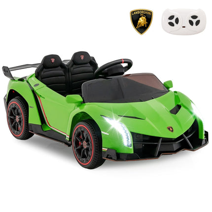 Costzon Pink Lamborghini Ride on Car, 12V Battery Powered 4WD Lambo Kids Car with Remote Control
