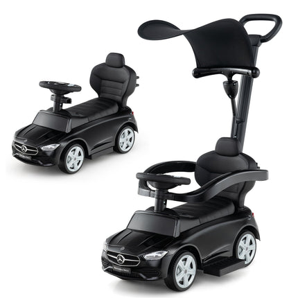 Costzon 3-in-1 Ride on Push Car, Mercedes-Benz Licensed Foot to Floor Sliding Car