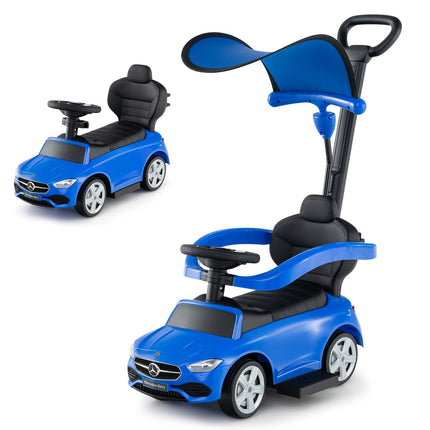 Costzon 3-in-1 Ride on Push Car, Mercedes-Benz Licensed Foot to Floor Sliding Car
