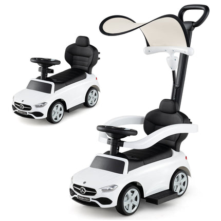 Costzon 3-in-1 Ride on Push Car, Mercedes-Benz Licensed Foot to Floor Sliding Car