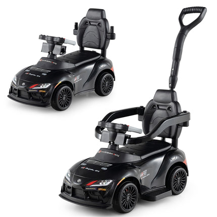 Costzon 3 in 1 Toyota Licensed Push Car for Toddlers | Foot-to-Floor Kids Ride On Toys