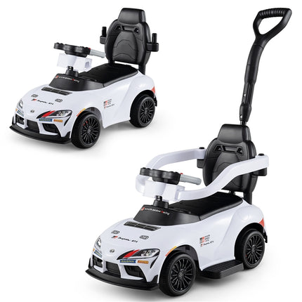 Costzon 3 in 1 Toyota Licensed Push Car for Toddlers | Foot-to-Floor Kids Ride On Toys