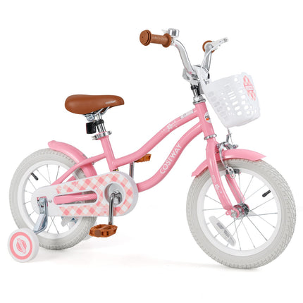 BABY JOY Kids Bike, 12 14 16 18 Inch Children's Bicycle w/Training Wheels, Double Brakes, Kids Bike for 4-8 Years Boys Girls