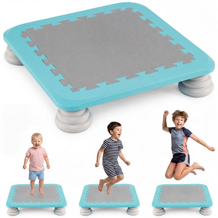 BABY JOY 25.5" Mini Trampoline for Kids Indoor & Outdoor | Square Bounce Board