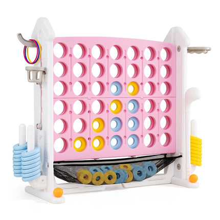 Costzon Giant 4-in-A-Row Connect Game with Adjustable Height for Indoor Outdoor Family