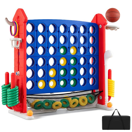 Costzon Giant 4-in-A-Row Connect Game with Adjustable Height for Indoor Outdoor Family