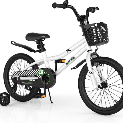BABY JOY Kids Bike, 12 14 16 18 Inch Children Bikes for Boys Girls Age 3-8 Years w/Training Wheels