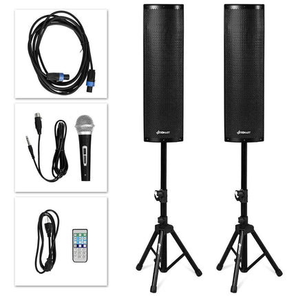 Costzon Active 3-Way 6.5'' 200W All-in-one PA Speaker DJ Loud Speaker with Bluetooth - costzon