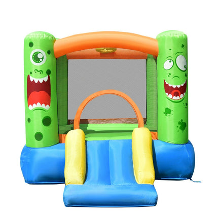 Inflatable Bounce House, Castle Jump and Slide Bouncer with Oxford Mesh Wall - costzon