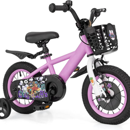 Costzon Rabbit Pilot Sporty Kids Bike, 12 Inch Child Bike for 3-8 Years Old with Adjustable Height