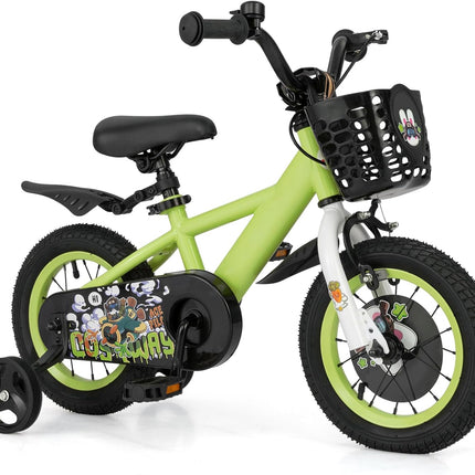 Costzon Rabbit Pilot Sporty Kids Bike, 12 Inch Child Bike for 3-8 Years Old with Adjustable Height