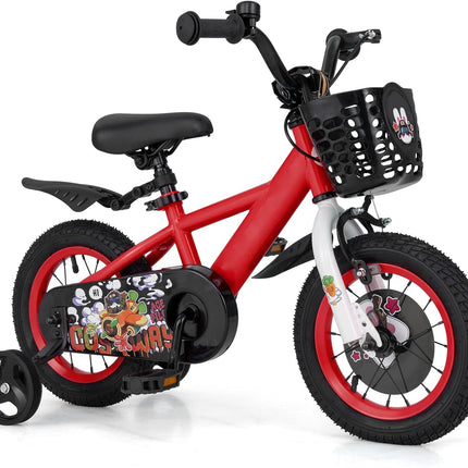 Costzon Rabbit Pilot Sporty Kids Bike, 12 Inch Child Bike for 3-8 Years Old with Adjustable Height