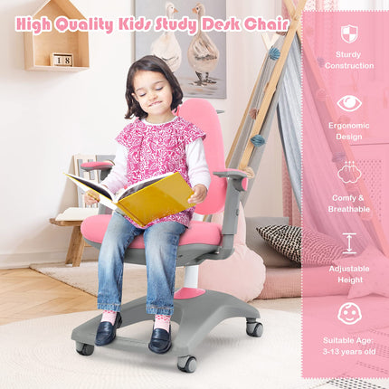 Costzon Kids Chair, Adjustable Height Student Chair, Home School Ergonomic Computer Chair, Kids Desk Chair