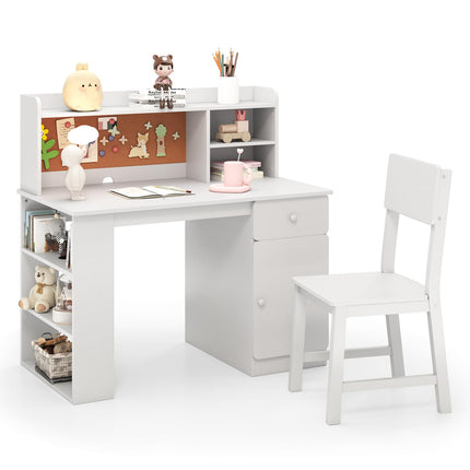 Costzon Kids Desk and Chair Set Study Table Computer Workstation