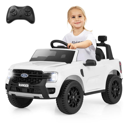 Costzon 12V Licensed Ford Ranger Kids Car, Electric Vehicle W/Remote Control, Soft Start Ride on Car for Kids