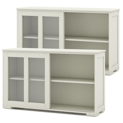Costzon Kitchen Storage Sideboard, Antique Stackable Cabinet