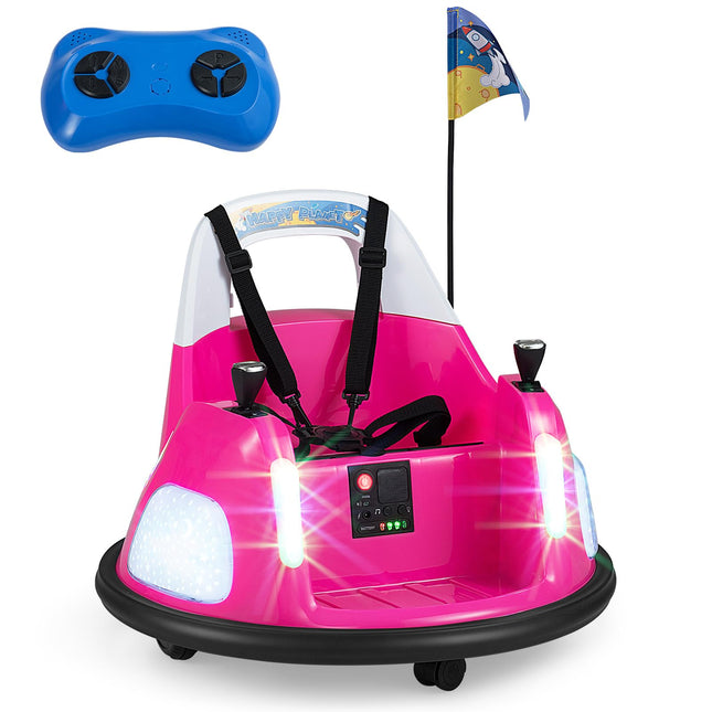 Costzon 12V Bumper Car for Kids Wireless Connection 360° Spin Riding Bumping Toy Car