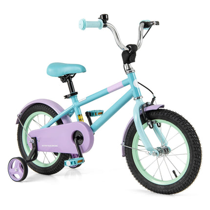 BABY JOY Kids Bike, 12 Inch Sport Style Children's Bicycle with Vivid Color, Training Wheels