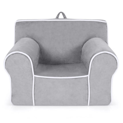 Costzon Kids Couch, Toddler Soft Sofa Chair w/Removable & Washable Velvet Surface, Toddler Couch