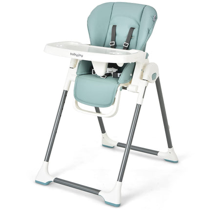Costzon High Chair for Babies & Toddlers, Foldable High Chair w/ Adjustable Height/Backrest/Footrest