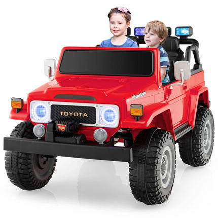 Costzon 2 Seater Ride on Car, 12V Licensed Toyota FJ40 Ride On Truck with 2.4G Remote Control (Pink)
