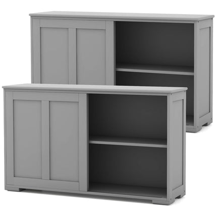 Costzon Sideboard Buffet Cabinet, Wooden Kitchen Storage Cabinet, Accent Coffee Bar Cabinet Console Table