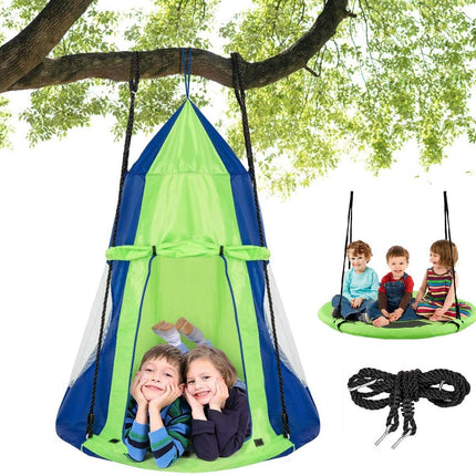 Costzon 2 in 1 Kids Detachable Hanging Chair Swing Tent Set