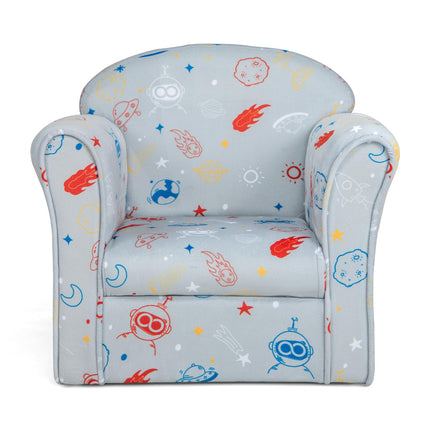 Costzon Kids Sofa, Children Armrest Chair with Pattern, Toddler Furniture with Sturdy Wood Construction for Boys & Girls