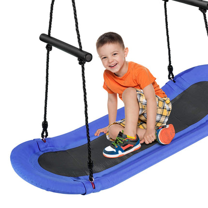 Costzon Saucer Tree Swing Hanging Platform Rope Tree Swing w/ Soft Padded Edge