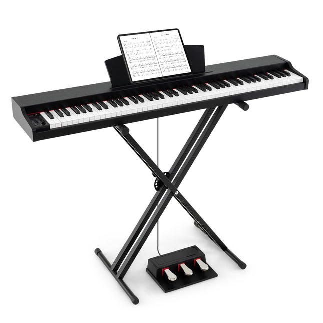 Costzon Piano Keyboard 88 Keys Portable Full Size Semi-Weighted Electric Digital Piano with Stand