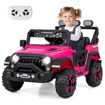 Costzon Kids Ride on Truck, 12V Electric Ride on Car with Remote Control, 3 Speed & Spring Suspension