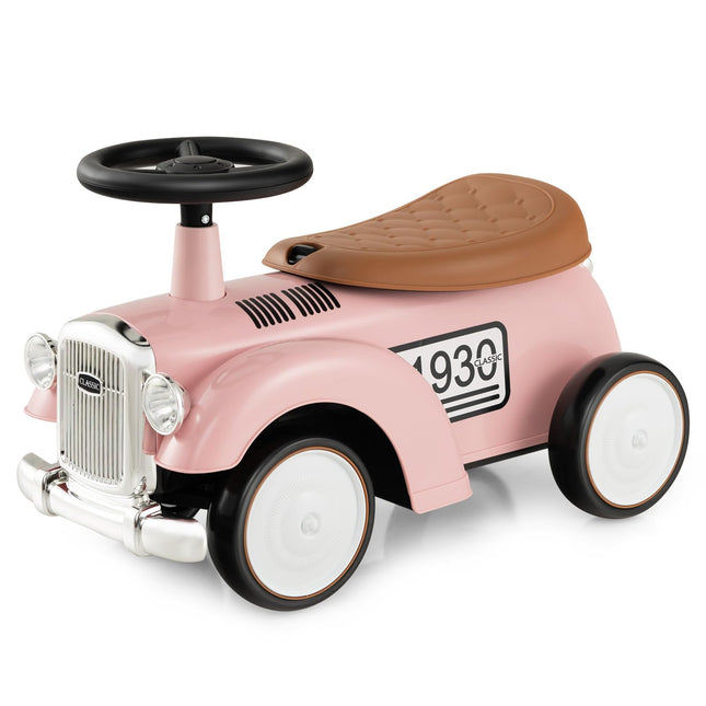 Costzon Ride On Push Car for Toddlers, Classic Kids Ride On Car Foot-to-Floor Sliding Car with Steering Wheel