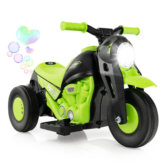 Costzon Kids Motorcycle, 6V Battery Powered Ride on Motorcycle with Bubble Maker