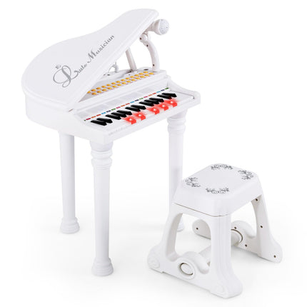 Costzon Kids Piano, 31 Key Mini Grand Piano Toy Keyboard with Microphone
