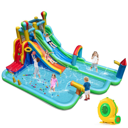 Costzon Inflatable Dual Slides Kids Water Slide Park