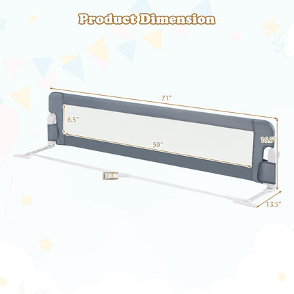 BABY JOY Extra Long Swing Down Safety Bed Guard for Convertible Crib