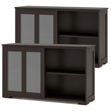 Costzon Kitchen Storage Sideboard, Antique Stackable Cabinet