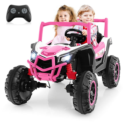 Costzon 24V Kids UTV, 4WD/2WD Battery Powered Electric Car w/ 4 x 100W Powerful Engine, Remote Control