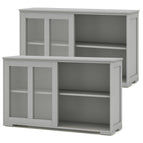 Gray Sideboard With Sliding Door Window / 2