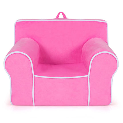 Costzon Kids Couch, Toddler Soft Sofa Chair w/Removable & Washable Velvet Surface, Toddler Couch