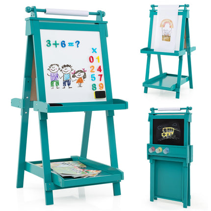 Costzon Easel for Kids 3 In 1 Foldable Art Easel with Magnetic White Board