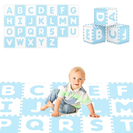 Costzon 26 Tiles Kids Foam Puzzle Floor Mat Non-Slip & Waterproof Interlocking Foam Tiles Baby Play Mat