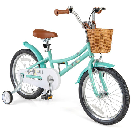 Costzon Kids Bike, 18 Inch Retro Child Bike for 3-8 Years Old w/Adjustable Height