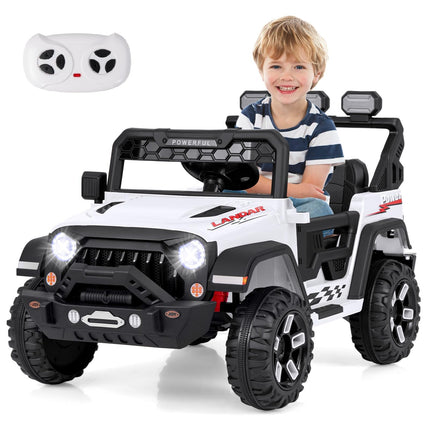 Costzon Kids Ride on Truck, 12V Electric Ride on Car with Remote Control, 3 Speed & Spring Suspension