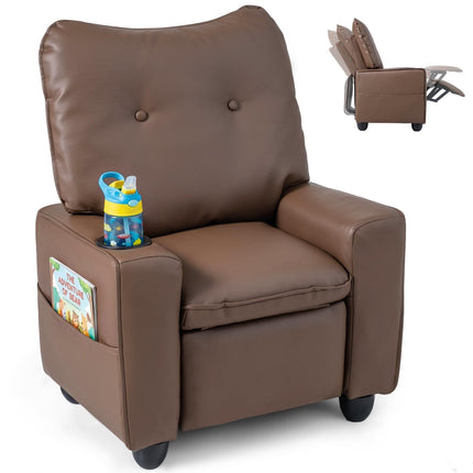 Costzon Kids Recliner Chair with Cup Holder 2 Storage Pockets