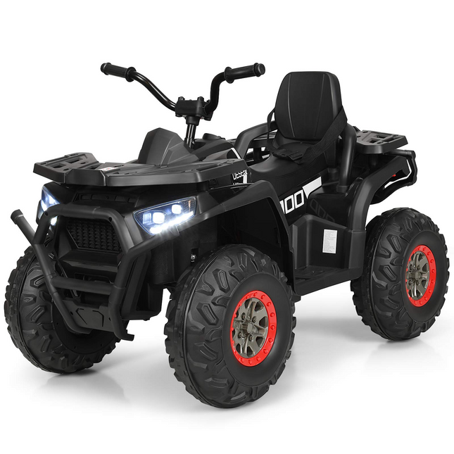 Costzon Kids ATV, 12V Battery Powered Electric Vehicle, 4 Wheeler Quad for Boy & Girl Gift, Ride on ATV