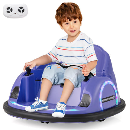 Costzon Bumper Car, 12V Electric Kids Ride on Bumping Car w/Remote Control