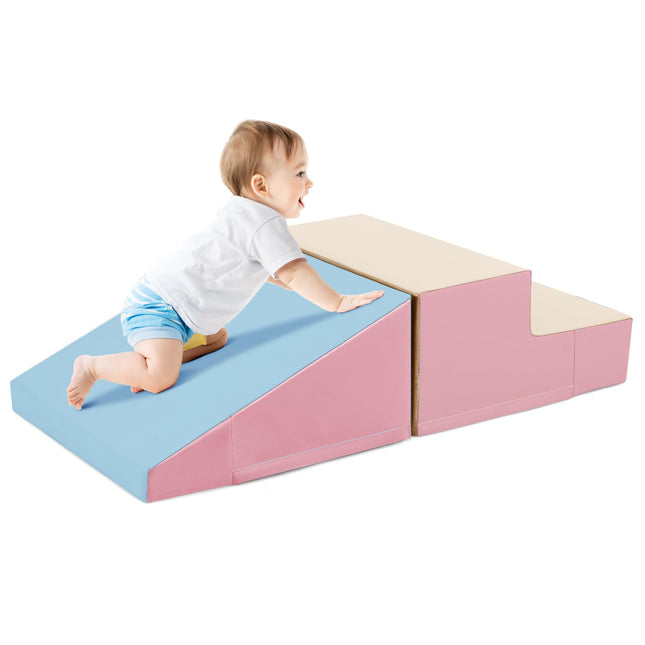 Costzon Climbing Toys for Toddlers, Soft Play Set for Crawling, Climbing, Sliding